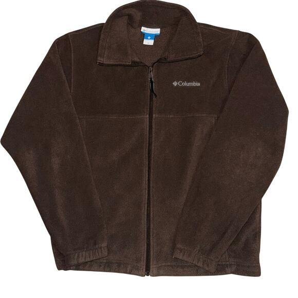 Columbia Other - Men’s Columbia Chocolate Brown Fleece Jacket Size medium full zip with pockets